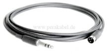 Stereokabel-DIN-Stecker 3pol ( Pin 1+3 bel. ) auf Klinkenstecker 6,3mm stereo