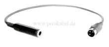 DIN-Stecker 3pol auf Klinkenbuchse 6,3mm mono ( DIN-Stecker Pin 1+3 gebrÃ¼ckt )