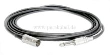 DIN-Stecker 3pol ( Neutrik NYS 321 )-Pin 1+3 bel. auf Klinkenstecker 6,3mm mono