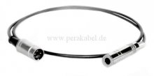 DIN-Stecker 3pol ( Neutrik NYS 321 )-Pin 1 bel. auf Klinkenbuchse 6,3mm 2pol