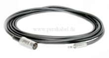 DIN-Stecker 3pol ( Neutrik NYS 321 )-Pin 1 bel. auf Miniklinkenstecker 3,5mm mono