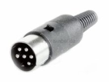 DIN-Stecker 6pol auf DIN-Stecker 6pol gewinkelt