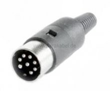 DIN-Stecker 8pol auf DIN-Stecker 8pol gewinkelt (Pin 8 mittig)