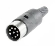 Preview: DIN-Stecker 8 polig auf DIN-Buchse 8 polig 270° Zentralpin ( Schirm an Pin 2 )