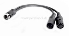 DIN-STECKER auf 2 DIN-BUCHSEN plastik ( 4 ; 5 und 2 belegt )