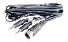 DIN-Stecker 5pol auf 2 Miniklinkenstecker 3,5mm stereo (standard)  1,5m
