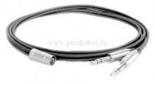 DIN-Stecker 5polig auf 2 Klinkenstecker 6,3mm stereo D ( 2x2x0,14 )