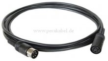 DIN-Kabel Verlängerung ( Innenleiter 4x 0,14qmm ) Stecker/Buchse 5polig 240°