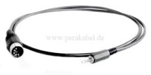 DIN-Stecker 5pol (3+5 bel.) auf  Miniklinkenstecker 2,5mm stereo Pl