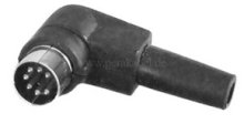DIN-Kabel - Stecker 7 polig  Gewinkelt (Schirm an Gehäuse)