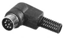 DIN-Kabel LK1-DIN-Stecker 8 polig gewinkelt ( alle Pins belegt-Pin 8 mittig )