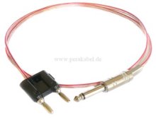 Lautsprecherkabel  (HIFI) Doppel Bananenstecker auf Klinkenstecker 6,3mm mono