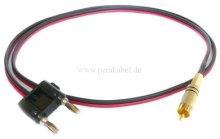 HiFi Lautsprecherkabel (2x0,75qmm) - Doppel-Bananenstecker (Schaltbrücke) auf RCA-Stecker
