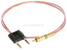 Lautsprecherkabel  (HIFI) Doppel Bananenstecker auf RCA-Stecker