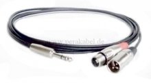 Stereoklinkenstecker 6,3mm auf 1xXLR-Stecker/1xXLR-Buchse (Kabel: 8 x 4 DAP AV-48)