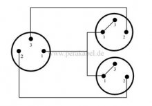 XLR-Buchse auf 2x XLR-Stecker (DAP X-type) - Insertkabel ( C121 )
