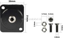 Klinkeneinbaubuchse 3,5mm stereo ( für Chassismontage )