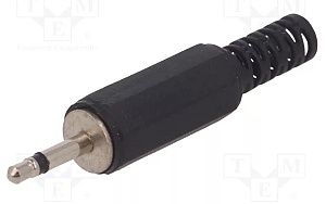 Miniklinkenstecker 2,5mm mono auf Klinkenbuchse 6,3mm mono