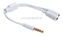 Miniklinkenstecker 3,5mm 4polig auf 2 Miniklinkenbuchsen 3,5mm 4 polig    0,2m