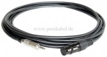 Miniklinkenstecker 3,5mm stereo (D) auf XLR-Buchse 4 polig ( schwarz )