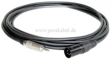 Miniklinkenstecker 3,5mm stereo (D) auf XLR-Stecker 4 polig ( schwarz )