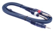 Insertkabel Miniklinke 3,5mm stereo auf 2 Klinkenstecker 6,3mm mono