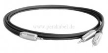 Y-Kabel (symmetrisch) Klinkenstecker 3,5mm stereo auf 2 x Klinkenstecker 3,5mm stereo (D)