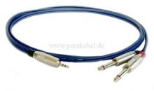 Klinkenstecker 3,5mm stereo (D) auf 2x Klinkenstecker 6,3mm mono (D)