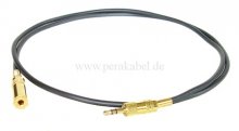 Klinke 3,5mm stereo metall verg. auf Klinkenbuchse 3,5mm stereo metall verg. (2x 0,18qmm)