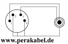 Klinkenstecker 6,3mm stereo auf XLR-Stecker 4 polig
