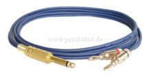 Klinkenstecker 6,3mm mono verg. auf 2 x Bananenstecker 4mm verg.