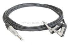 Y-Kabel ( 8x4 / 2x 0,22qmm ) - Klinke auf 2 x Winkelklinke ( DAP X-type )