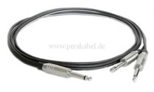 Y-KABEL Klinkenstecker 6,3mm ( D 8x4 / 2x 0,22qmm )