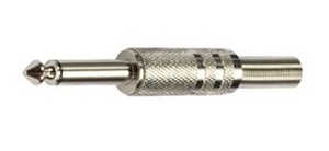 DIN-Stecker 3pol ( Neutrik NYS 321 )-Pin 1+3 bel. auf Klinkenstecker 6,3mm mono