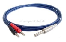 Klinkenstecker 6,3mm mono auf 2 x Bananenstecker 4mm