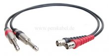 Klinkenstecker 6,3mm mono auf BNC-Buchse ( Kabel 75 Ohm )