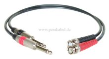 BNC-Stecker auf Klinkenstecker 6,3mm mono ( Kabel 50 Ohm )