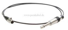 Klinkenstecker 6,3mm mono 2pol auf Mini XLR-Buchse 3pol ( 2x 0,22qmm )