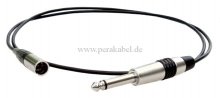 Mini XLR-Stecker 3pol auf Klinkenstecker 6,3mm mono 2pol