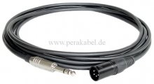 Klinkenstecker 6,3mm stereo (D) auf XLR-Stecker 4 polig ( schwarz )
