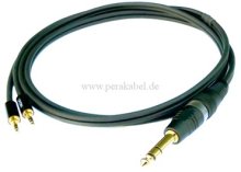Klinkenstecker 6,3mm stereo auf 2x Klinkenstecker 2,5mm stereo-Hicon (8x4/2x 0,22qmm)