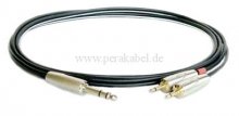 Klinkenstecker 6,3mm stereo (S) auf 2x Miniklinkenstecker 3,5mm mono S (8x4/2x 0,22qmm)
