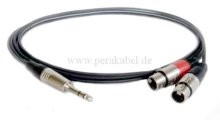 Klinkenstecker NP3X auf 2x XLR-Buchsen NC3FX