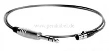 Klinkenstecker 6,3mm stereo 3pol auf Mini XLR-Buchse ( 2x 0,22qmm )