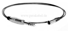 Klinkenstecker 6,3mm stereo 3pol auf Mini XLR-Stecker ( 2x 0,22qmm )