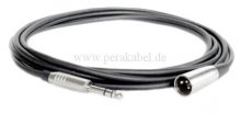 Klinkenstecker 6,3mm stereo (Tip und Ring gebrückt) auf XLR-Stecker