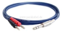 Klinkenstecker 6,3mm stereo auf 2 x Bananenstecker 4mm