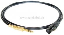 Klinkenstecker 6,3mm stereo auf XLR-Buchse 4 polig ( schwarz )