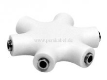Splitter Audio, 6 x Stereo 3,5mm Buchsen, weiß, LogiLink