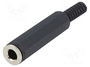 Klinkenstecker 3,5mm mono gewinkelt auf Klinkenbuchse 6,3mm mono